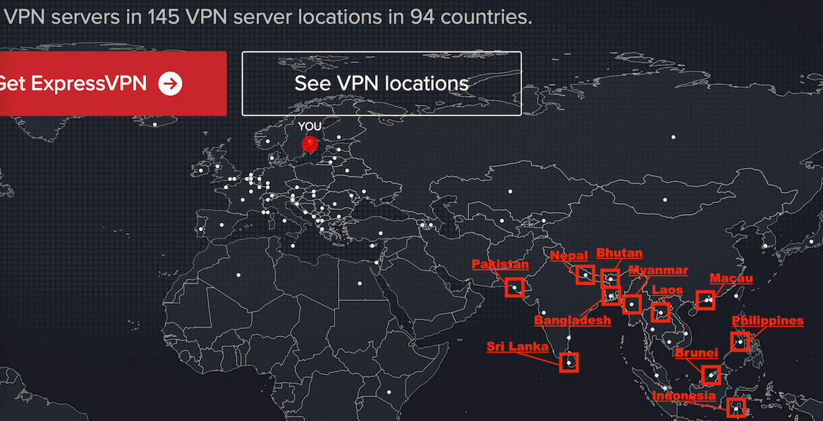 Máy chủ Expressvpn giả mạo