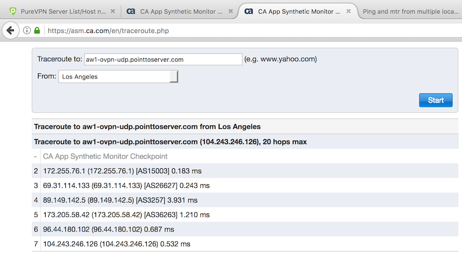 máy chủ purevpn aruba 2