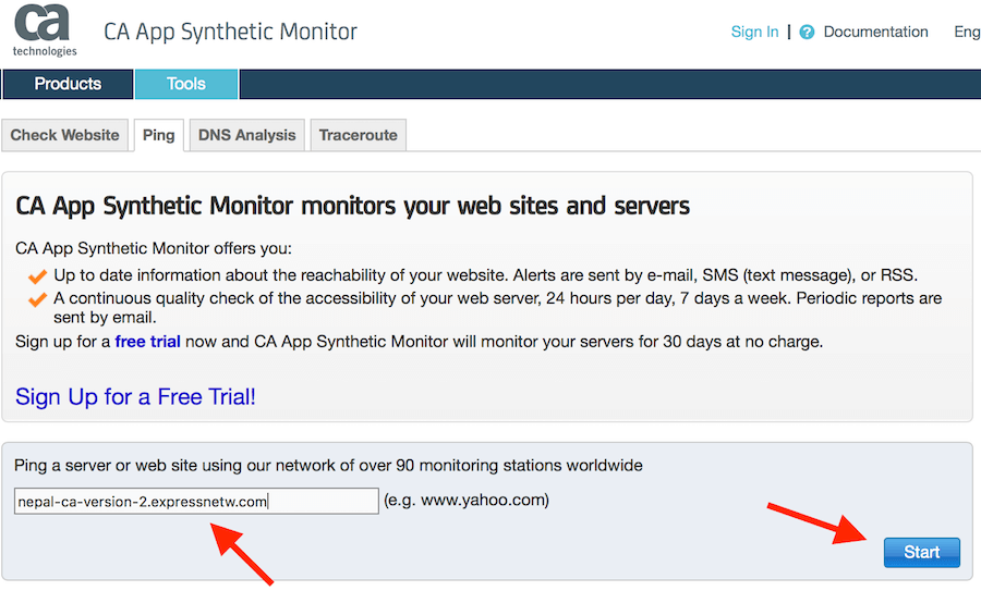 vpn server ping