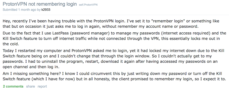 protonvpn login