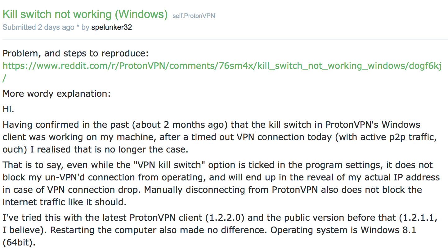 protonvpn not connecting