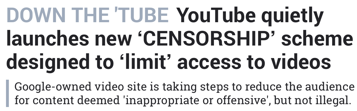 youtube censorship
