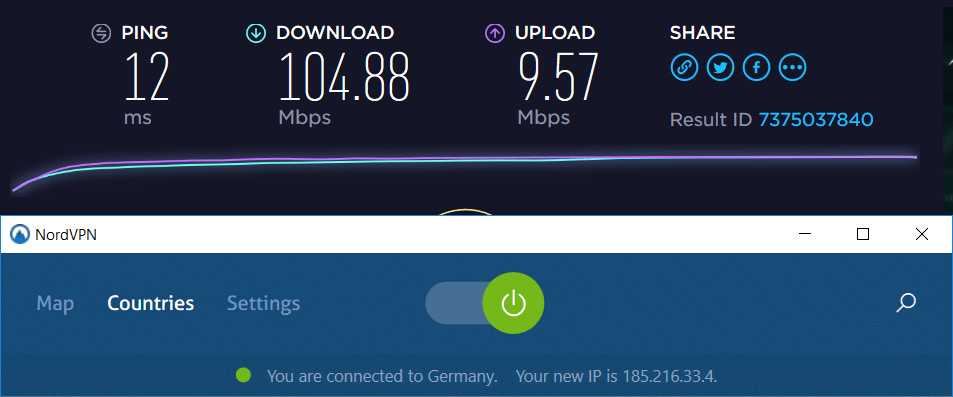 nordvpn download speed