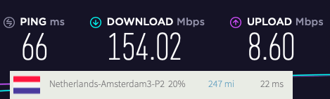 vpnarea speed tests