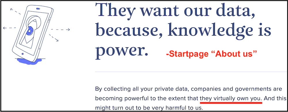 startpage privacy and data collection