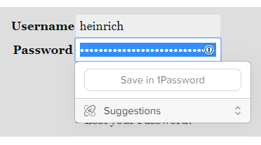 sign in to 1password