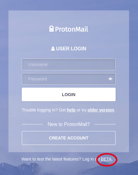 old protonmail login