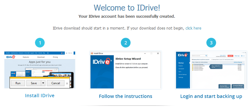 cannot install idrive