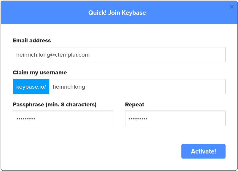 keybase api send message