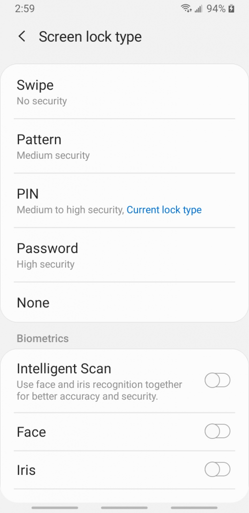 android screen lock type, How to secure my phone, small step to secure your phone