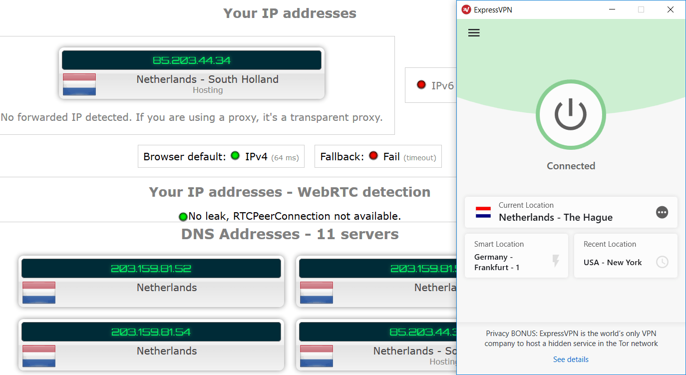 Браузер защищен от Webrtc