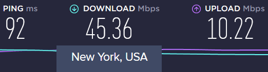 secureline vpn speeds