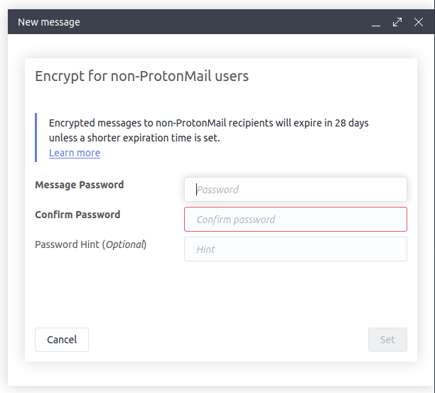 sending message with encryption