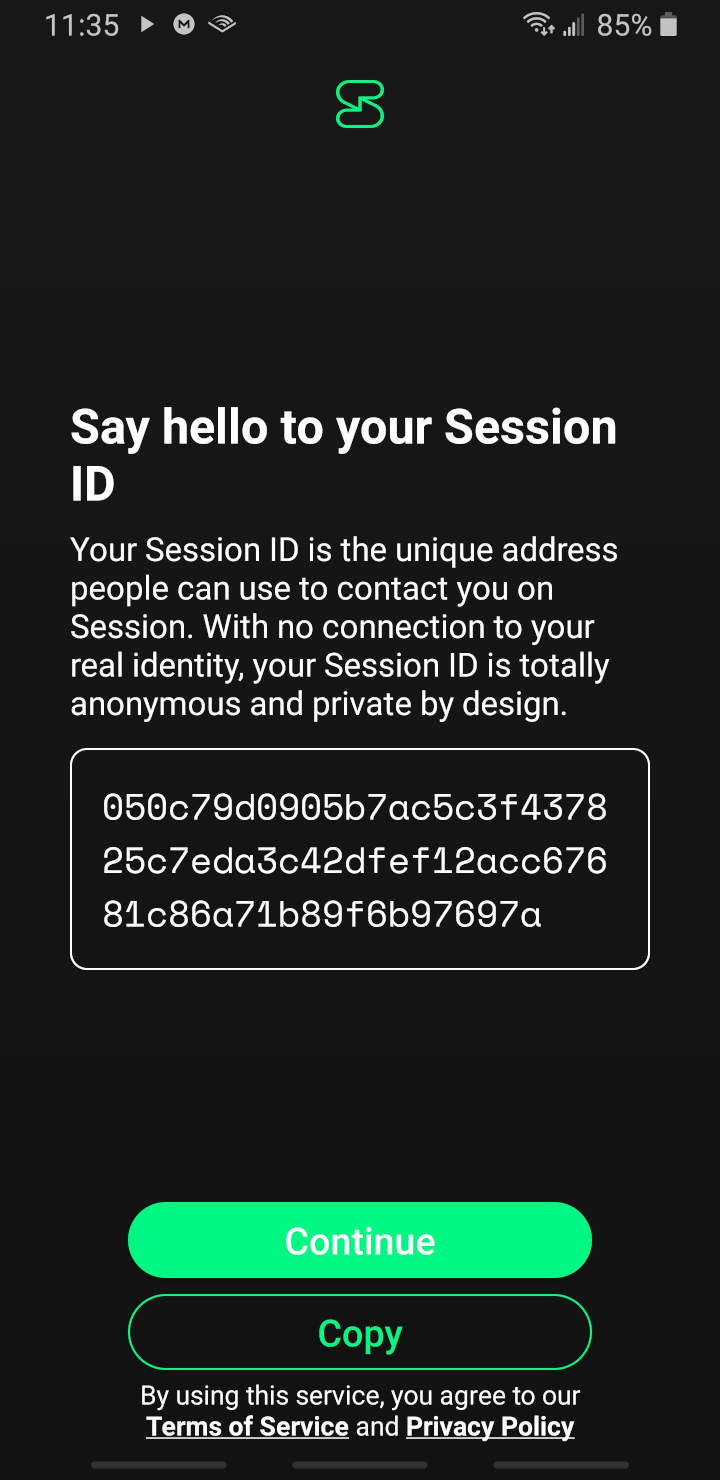 define session in mobile application