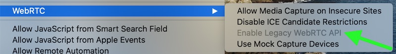 webrtc leak safari disable