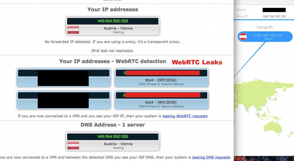 webrtc leak with vpn