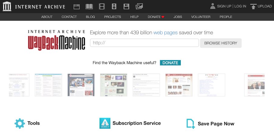 unblock sites with wayback machine