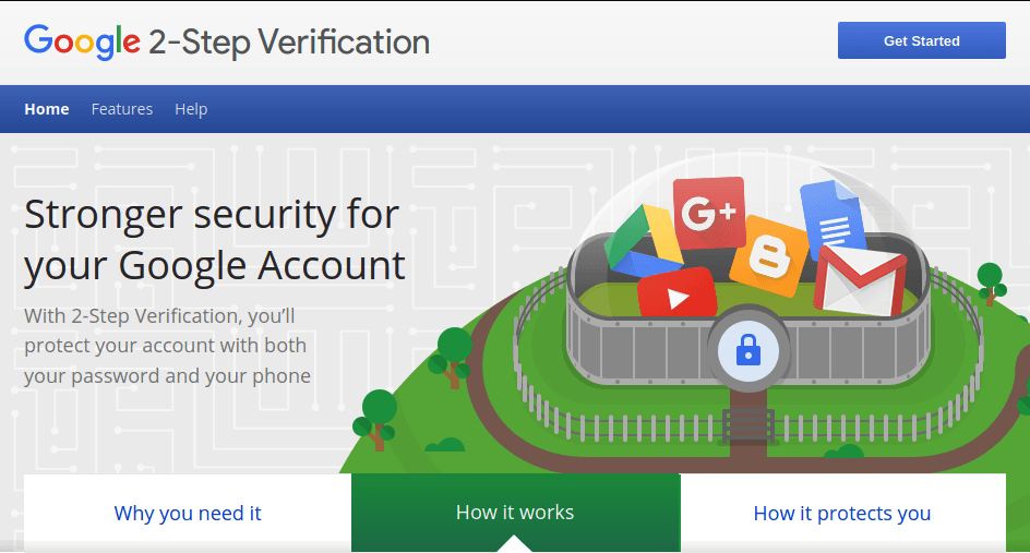 google 2 step verification