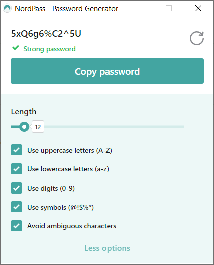 nordpass password generator