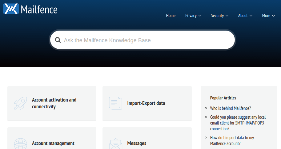 mailfence support