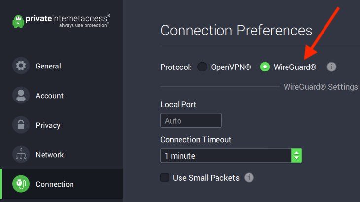 PIA with WireGuard