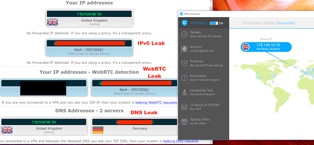test your VPN for leaks