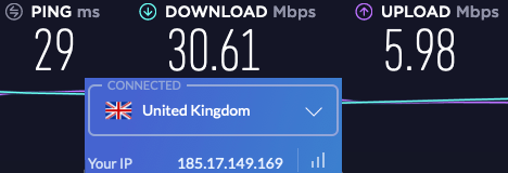 Windscribe UK VPN Speeds