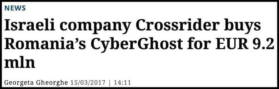 Crossrider owns CyberGhost Kape