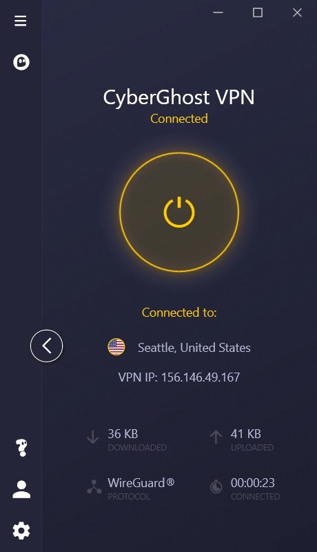 CyberGhost Windows VPN app