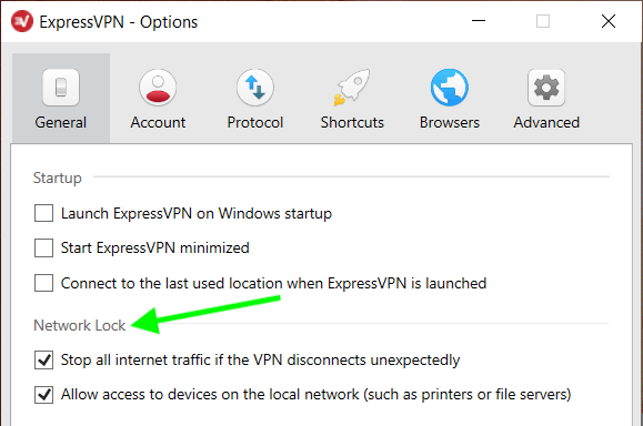 ExpressVPN Network Lock
