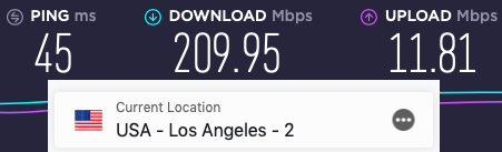 ExpressVPN speed test
