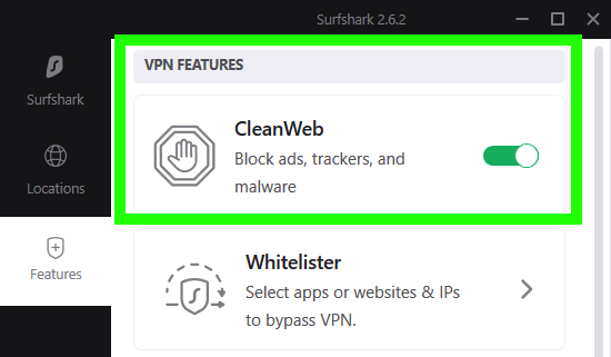Surfshark ad blocker compared to express