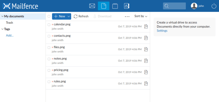 mailfence documents