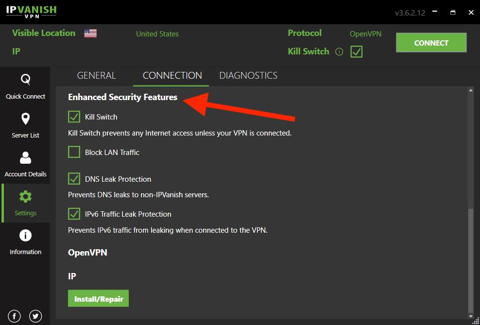 IPVanish features vs NordVPN