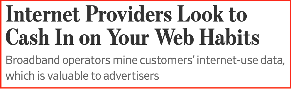 vpn for privacy isp data collection united states