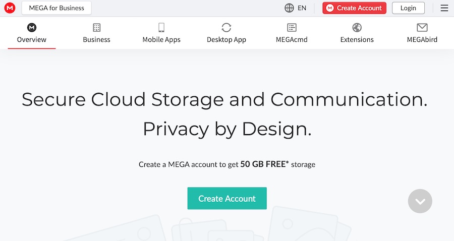 MEGA cloud storage