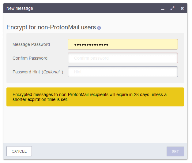 protonmail encrypt for non users