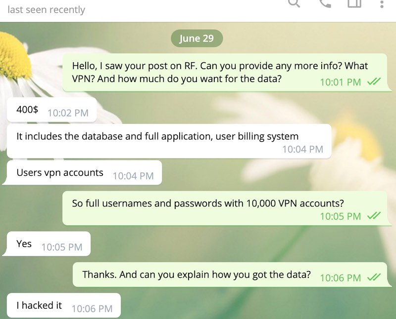 LimeVPN hack data breach for sale