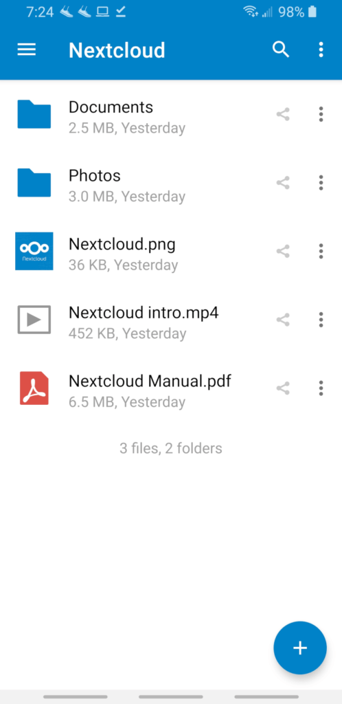 nextcloud android app