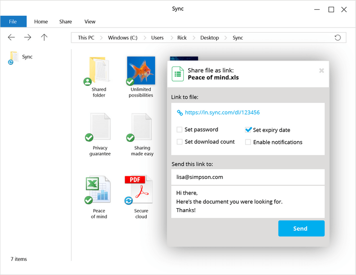 sync.com file sharing