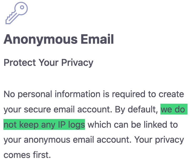 ProtonMail user data Switzerland