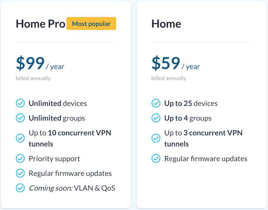 Vilfo Router Home Pro subscription