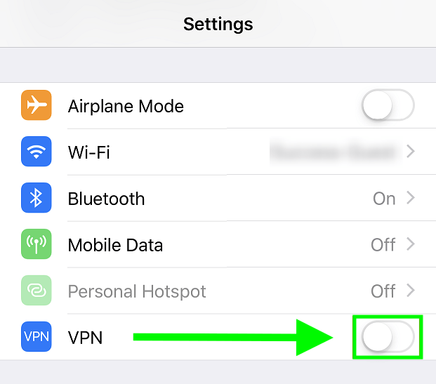 built in VPN on iPhone