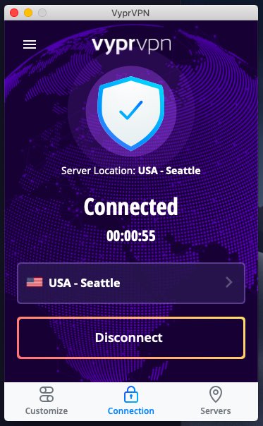 streaming with a VPN service