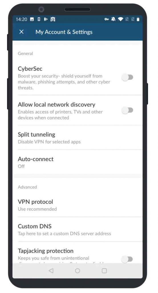 using a VPN on Android