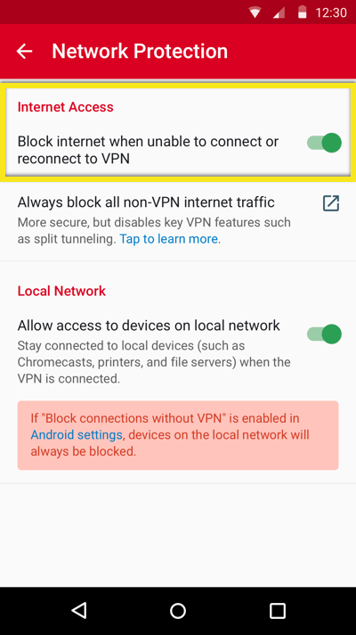 vpn kill switch on android