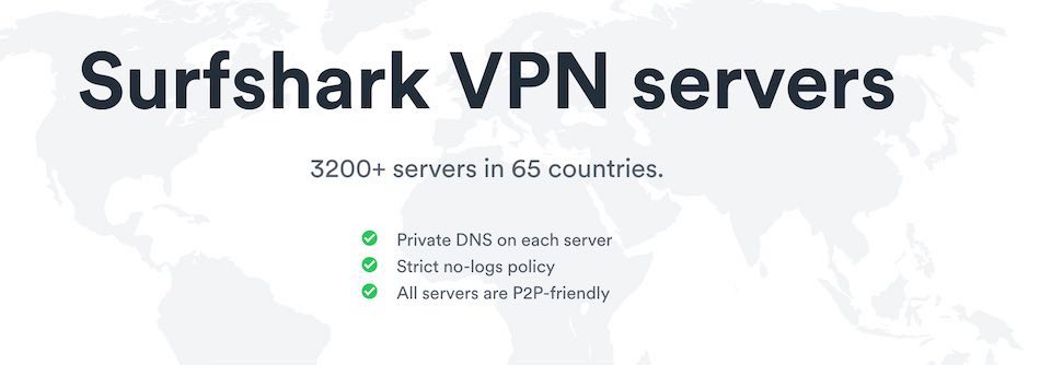 Surfshark VPN servers