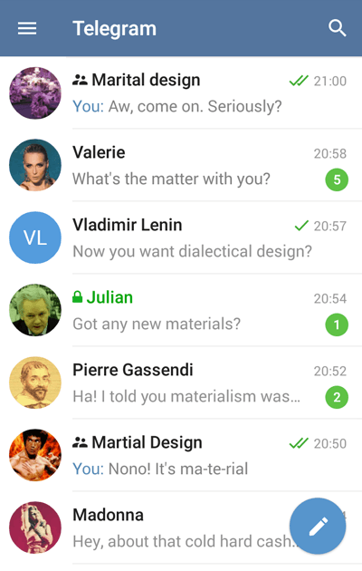 Приложение Telegram для Android