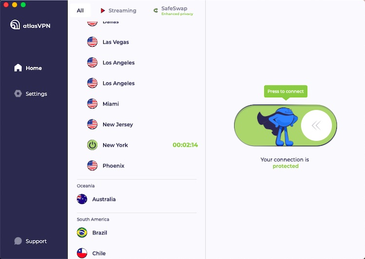 Atlas VPN macOS app