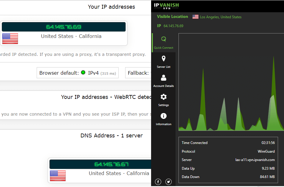 Απορρίμματα ιδιωτικής ζωής Ipvanish Security